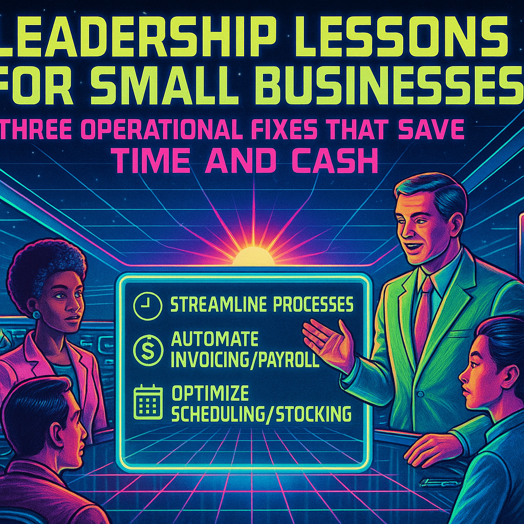 Leadership lessons for small businesses: three operational fixes that save time and cash