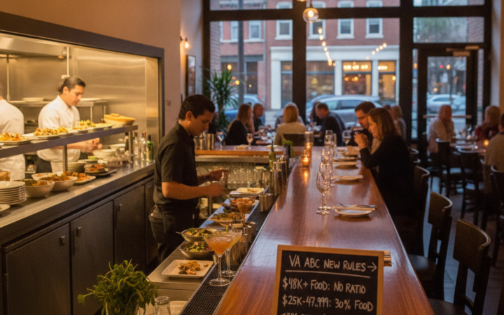 Virginia’s New Food-to-Liquor Sales Ratio Rules: What Restaurant Owners Need to Know for ABC Licenses in 2026