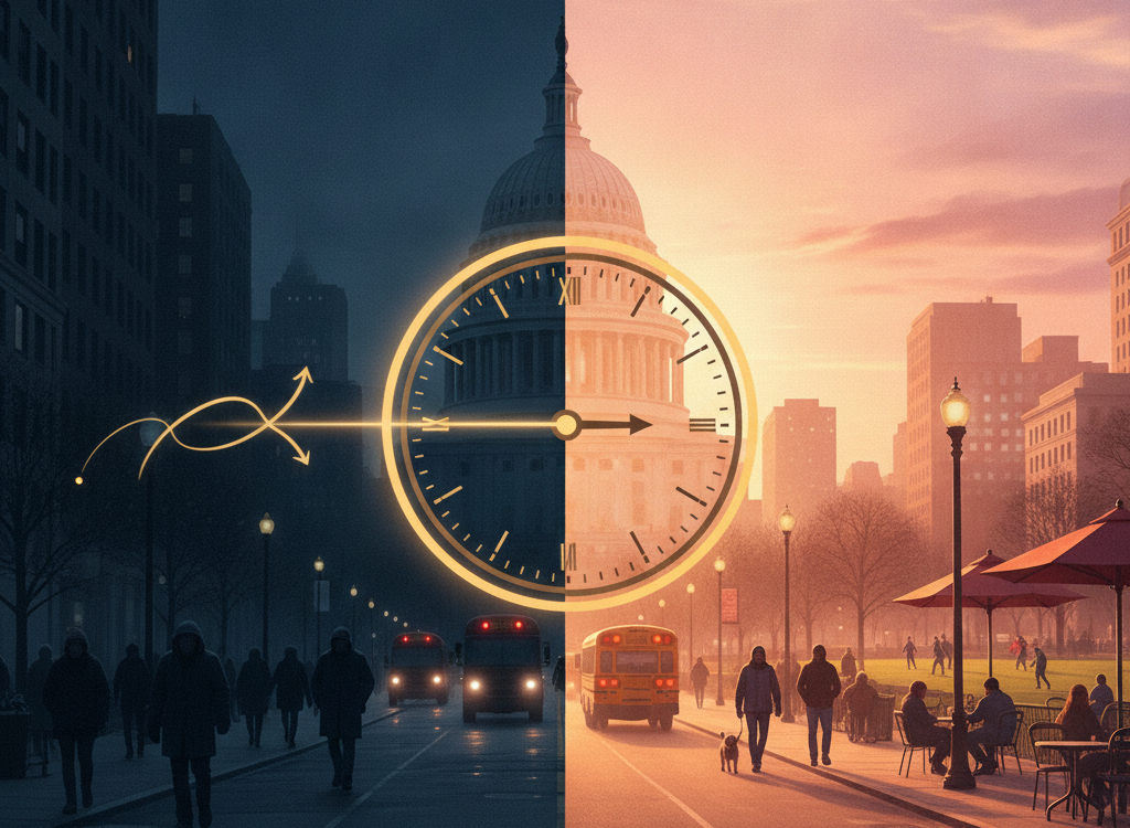 House Passes Sunshine Protection Act to Make Daylight Saving Time Permanent, Raising Stakes for East Coast Winters